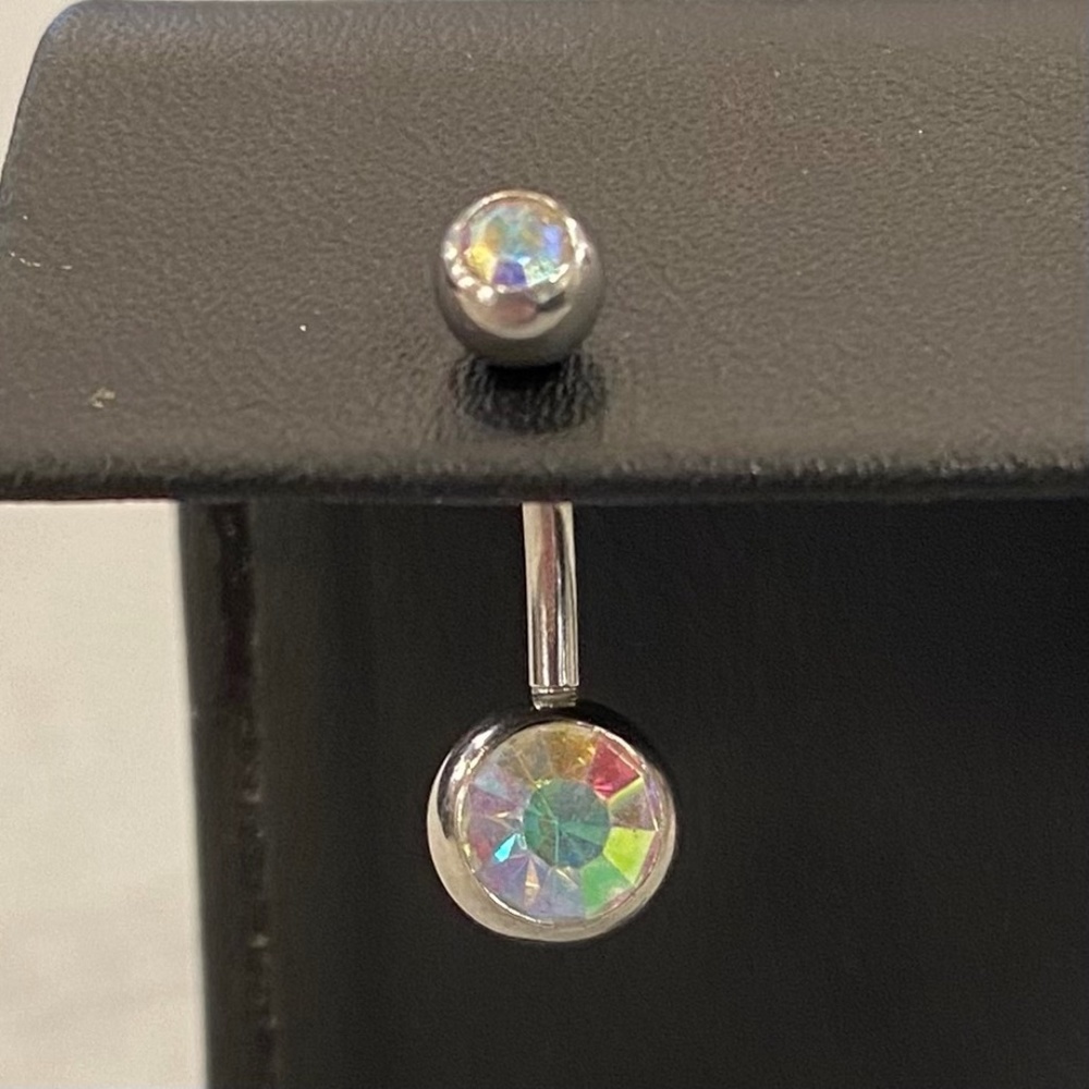 Iridescent Jewel Belly Button Ring